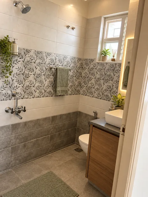 AI-generated completed attached-bathroom concept for Property 1