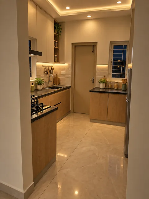AI-generated completed modular-kitchen concept for Property 1